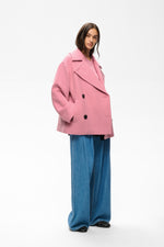 Lataa kuva Galleria-katseluun, ZORAIW SHORT DB COAT lyhyt villakangastakki
